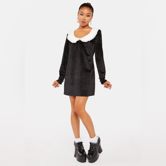 NEW Sister Jane Aquarius Scoop Neck Mini Dress Size Small Color Black White - Picture 8 of 9